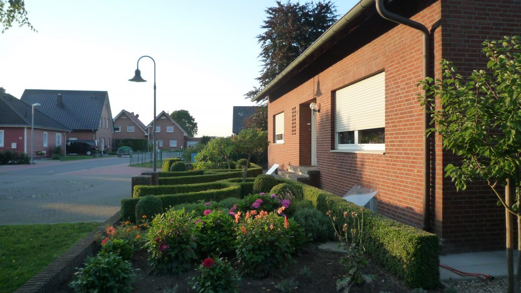 Blick in die verkehrsberuhigte Straße